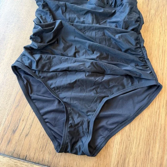 DKNY Tummy Control One Piece Swimsuit - Picture 3 of 4